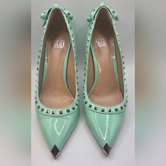 ⭐️Truth Or Dare By Madonna Mint Green Studded Women's Shoes Size 6 - Picture 1 of 5